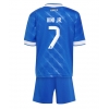 Camisa de Futebol Real Madrid Vinicius Junior #7 Equipamento Alternativo Infantil 2025-26 Manga Curta (+ Calças curtas)